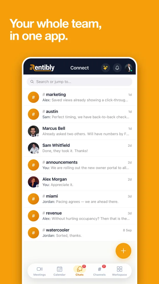 Rentibly Connect: Your whole team, in one app. Channels and direct messages.
