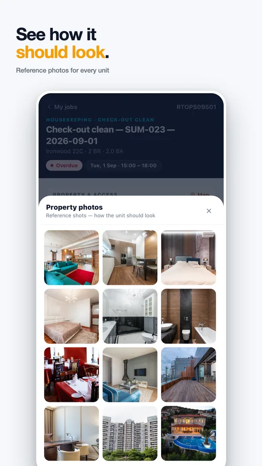 Rentibly Ops: See how it should look. Reference photos for every unit.