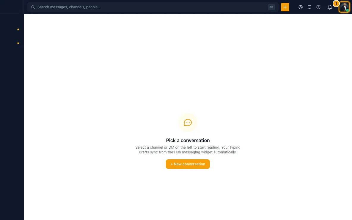 See who's available and set your status in Connect: step 1 in Rentibly, with Set status marked.